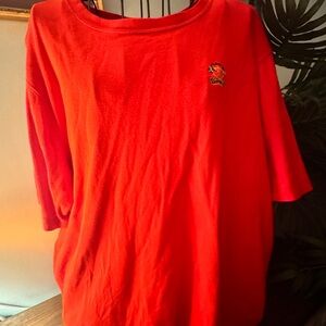 Ralph Lauren Women’s 2X Red Short Sleeve Knit Top - Nautical Crest -100% Cotton